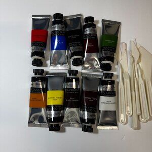 Masters Touch Oil Colour Paint Set With Palette Knives 10 Tubes Assorted Colors